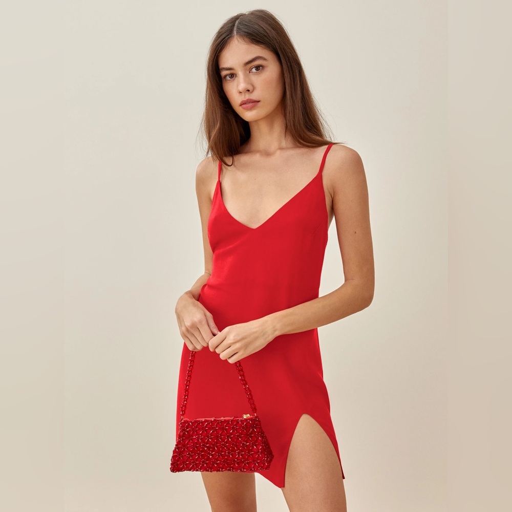 Reformation Marlowe Slip Dress with Slit XS